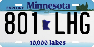 MN license plate 801LHG