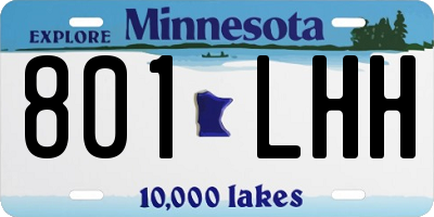 MN license plate 801LHH