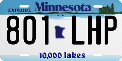 MN license plate 801LHP