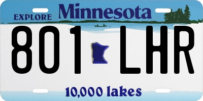 MN license plate 801LHR