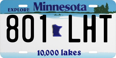 MN license plate 801LHT