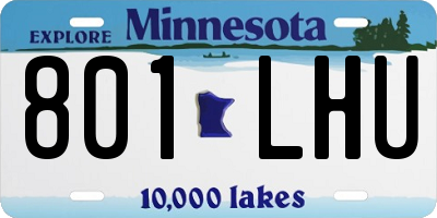MN license plate 801LHU