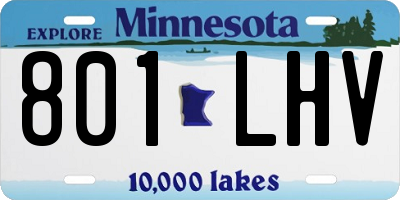 MN license plate 801LHV