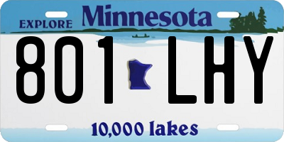 MN license plate 801LHY