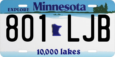 MN license plate 801LJB