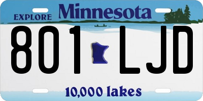 MN license plate 801LJD