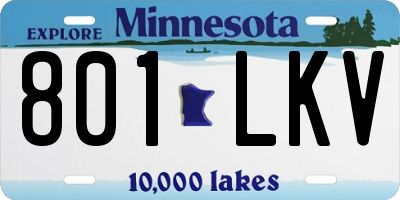 MN license plate 801LKV