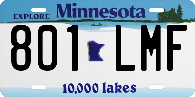 MN license plate 801LMF