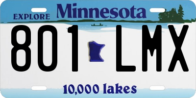 MN license plate 801LMX