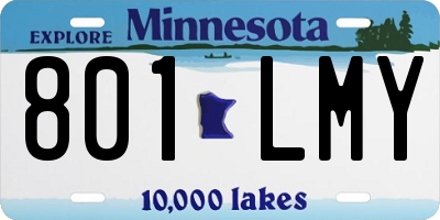 MN license plate 801LMY