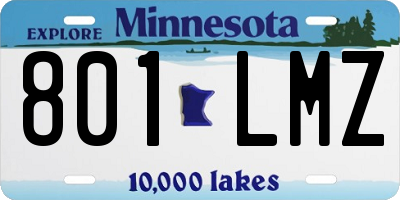 MN license plate 801LMZ