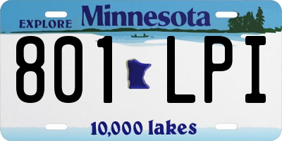 MN license plate 801LPI