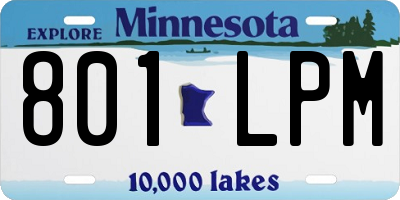 MN license plate 801LPM