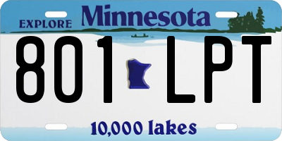 MN license plate 801LPT