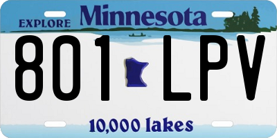 MN license plate 801LPV