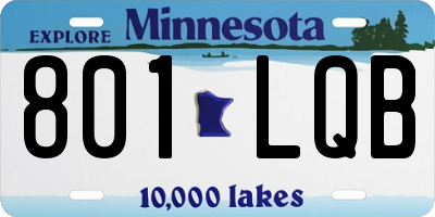MN license plate 801LQB