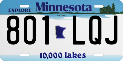 MN license plate 801LQJ