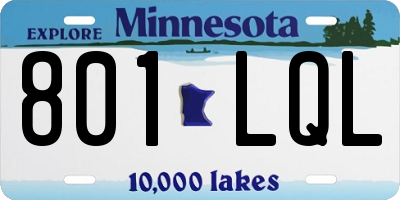 MN license plate 801LQL