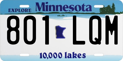 MN license plate 801LQM