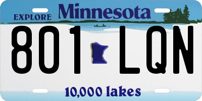 MN license plate 801LQN