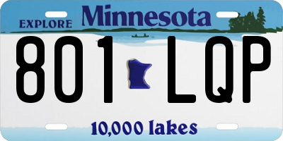 MN license plate 801LQP