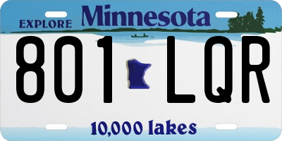 MN license plate 801LQR