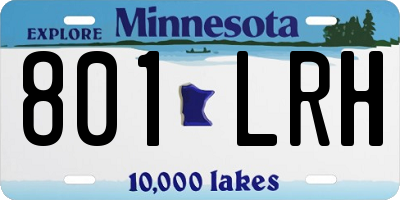 MN license plate 801LRH