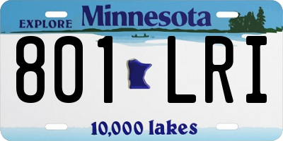 MN license plate 801LRI