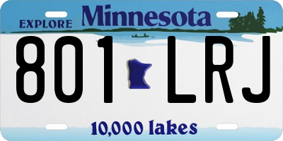 MN license plate 801LRJ