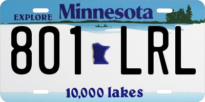 MN license plate 801LRL