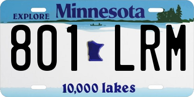 MN license plate 801LRM