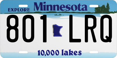 MN license plate 801LRQ