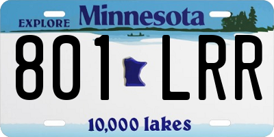 MN license plate 801LRR