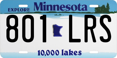 MN license plate 801LRS
