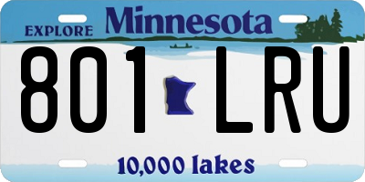 MN license plate 801LRU