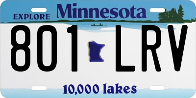 MN license plate 801LRV
