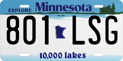 MN license plate 801LSG