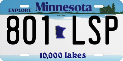 MN license plate 801LSP