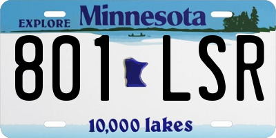 MN license plate 801LSR