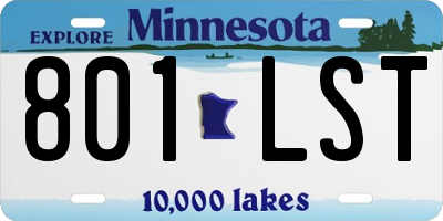 MN license plate 801LST