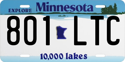 MN license plate 801LTC