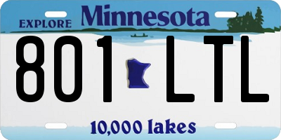 MN license plate 801LTL