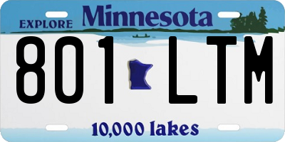 MN license plate 801LTM