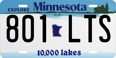 MN license plate 801LTS
