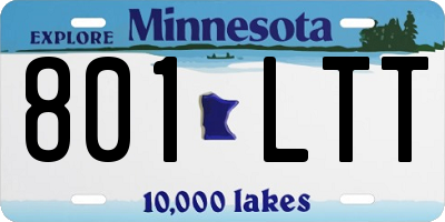 MN license plate 801LTT