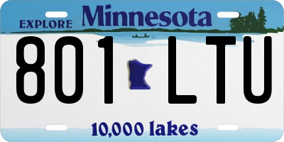 MN license plate 801LTU