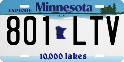 MN license plate 801LTV