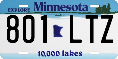 MN license plate 801LTZ