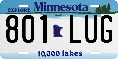 MN license plate 801LUG
