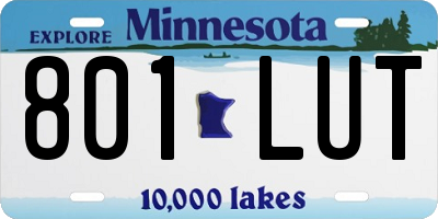 MN license plate 801LUT